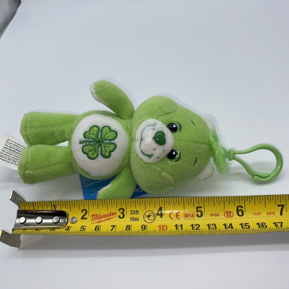Care Bears Good Luck Bear Plush 20th Anniversary Green Shamrock Carlton Cards - Picture 16 of 16